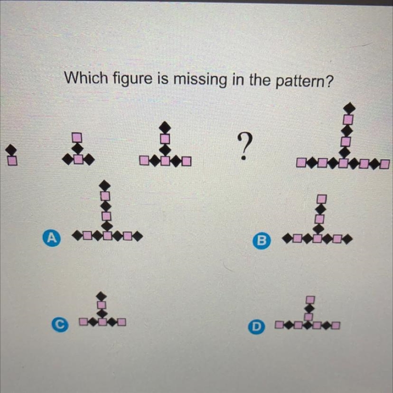 Which figure is missing in the pattern? ? om-example-1