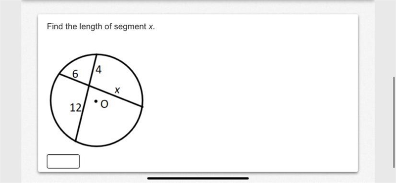 Fine the length of segment x.-example-1