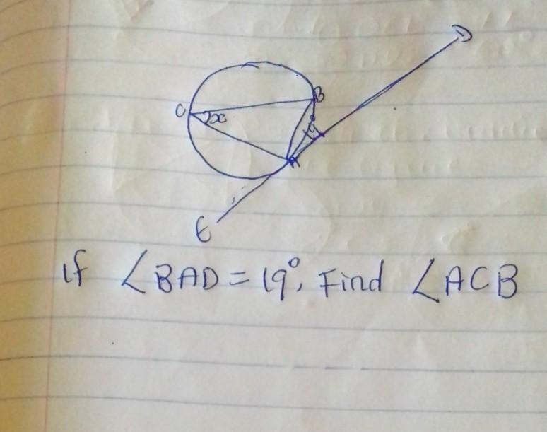 The angle between a chord and a targent is equal to the angle in the alternate segment-example-1