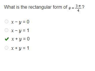 What is the rectangular form of Theta = StartFraction 3 pi Over 4 EndFraction?-example-1