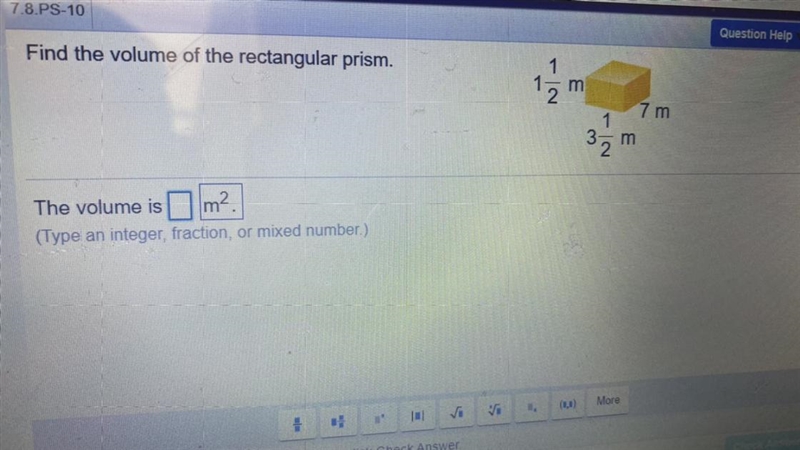 Find the volume of the rectangular prism.-example-1