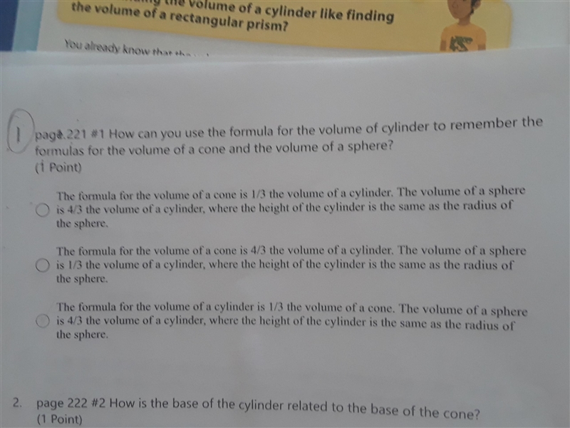 How can you use the formula for the volume of cylinder to remember the formula for-example-2