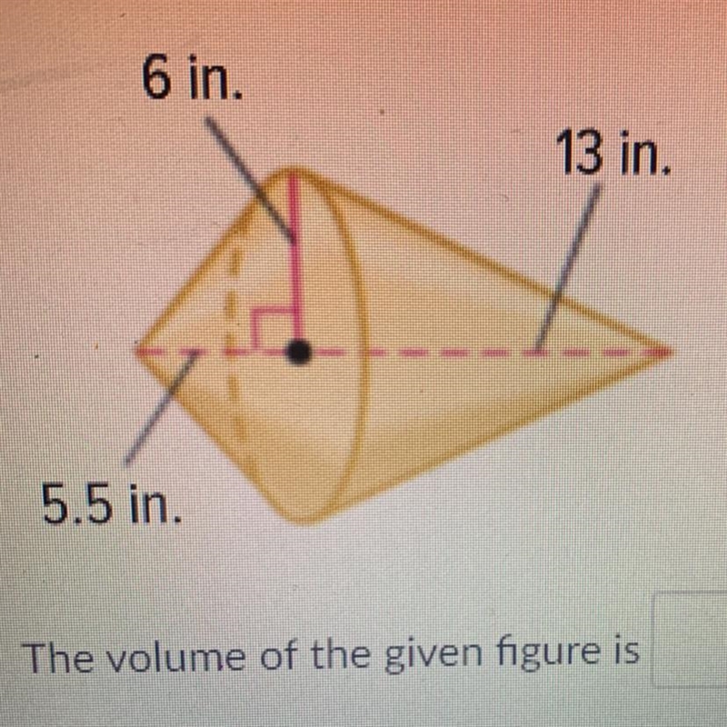 PLS HELP!!! WHAT IS THE VOLUME OF THE GIVEN FIGURE-example-1