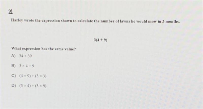 Harley wrote the expression shown to calculate the number of lawns he would mow in-example-1