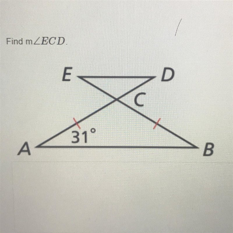 Find ECD E -D C 31° A B-example-1