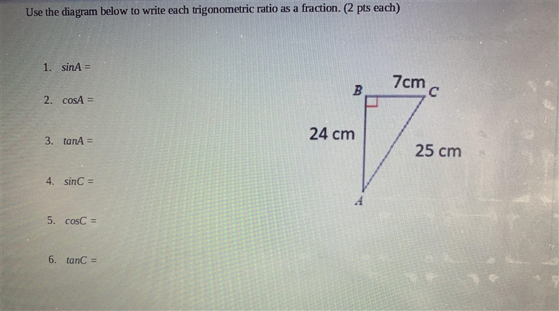 If anyone can do this for me it’s basic trigonometry and I really need help!-example-1