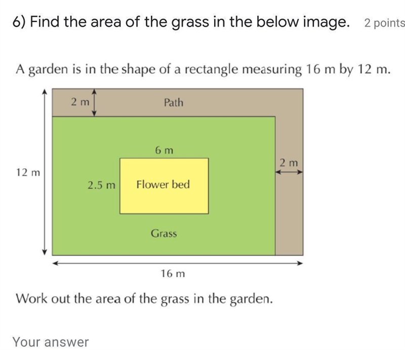 Find the area of the grey pathway-example-1