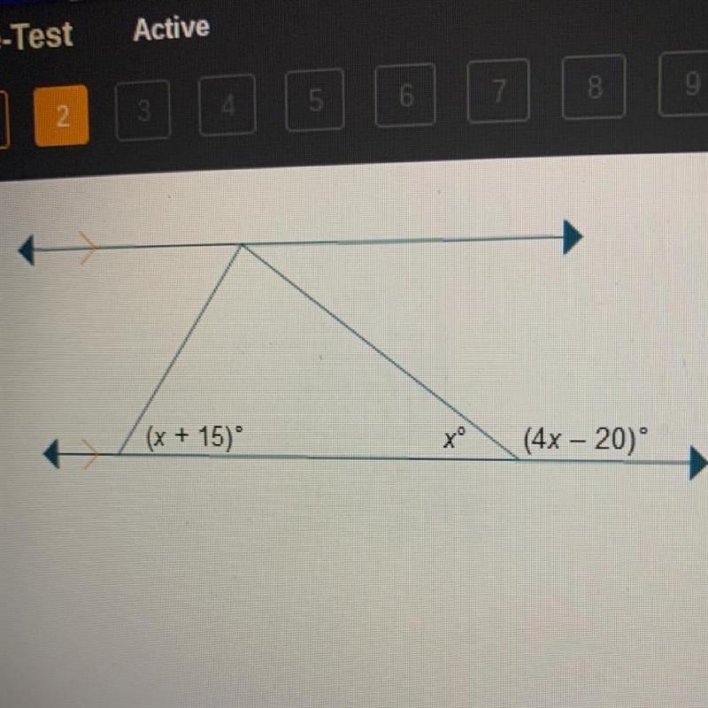 What is the value of x? O x = 32 O x = 36 O x = 37 O x = 40-example-1