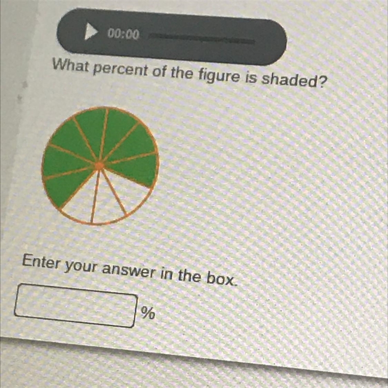 What is the percent of the figure is shaded?-example-1