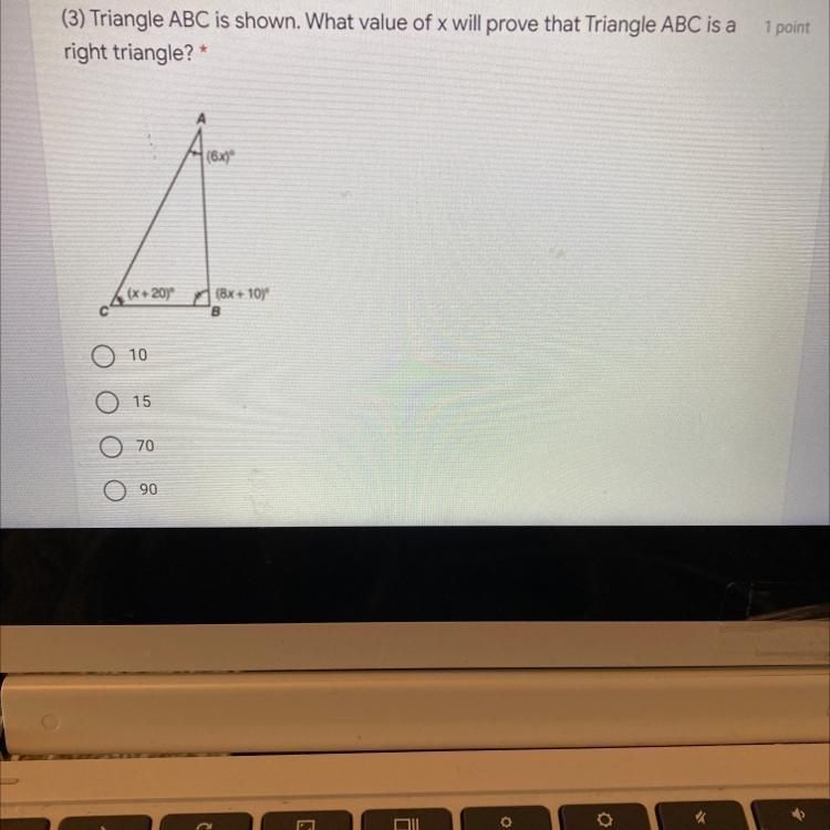 Pls answer ASAP!! Triangle ABC is shown.-example-1