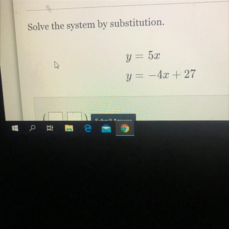 Solve the system by substitution.......-example-1