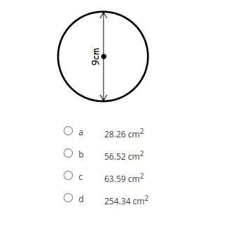 Calculate the area of the given circle.-example-1