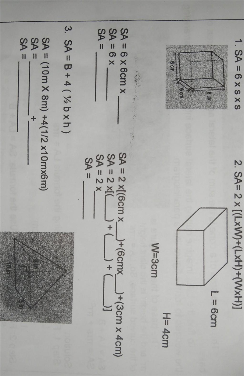 Directions: Find the surface area of the following solid figures using the given formula-example-1