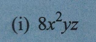 Find the factors of following: (i) 8x^2 yy-example-1