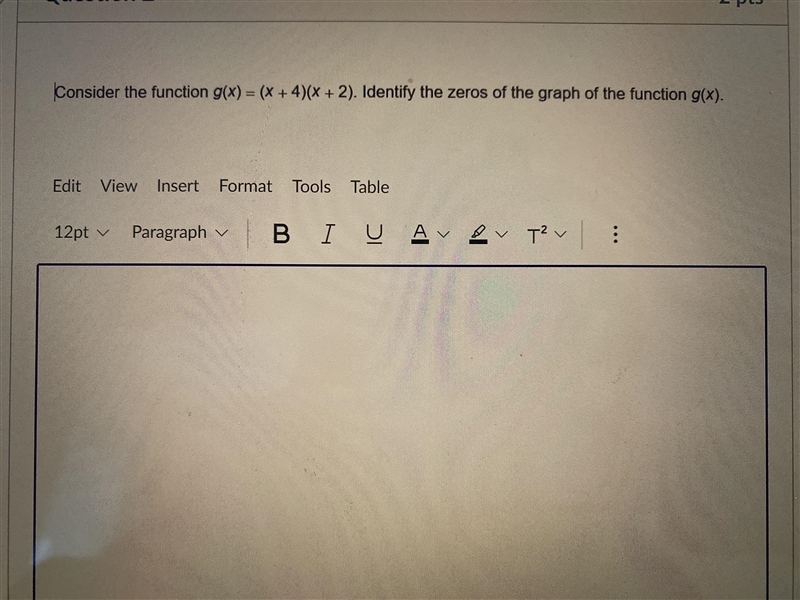 Identify the zeros of the graph of the function g(x).-example-1