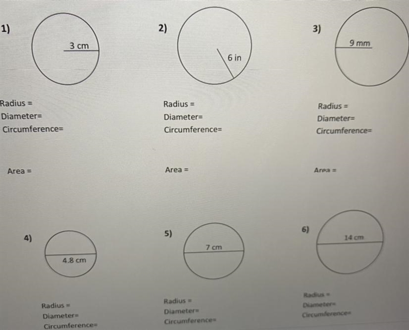 Circle Review Worksheet Please help-example-1