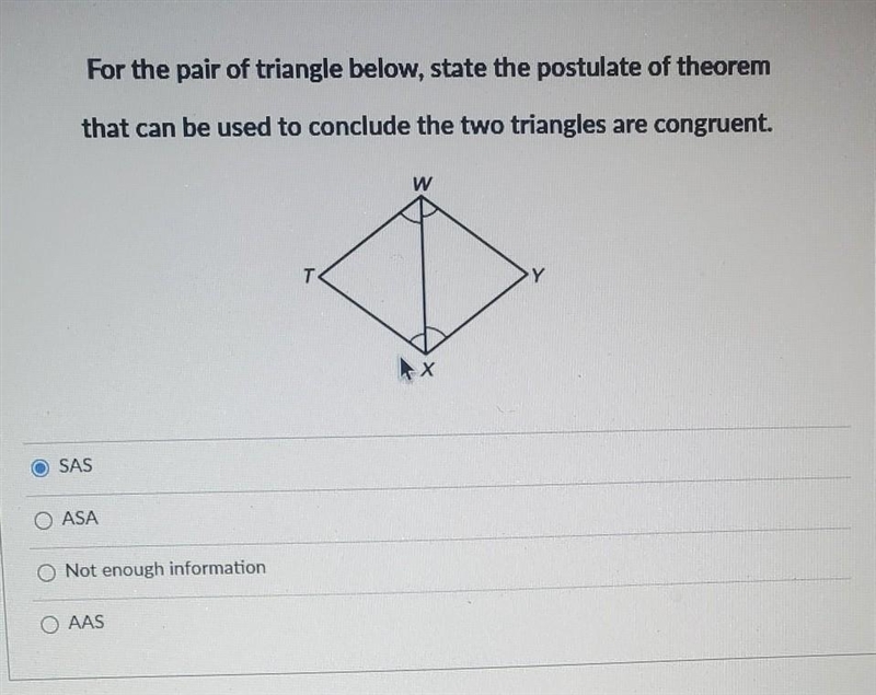 hey yall again im really bad with triangles and theorems if someone could help me-example-1