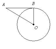 Is segment AB tangent to circle O shown in the diagram, for AB = 8, OB = 3.75, and-example-1