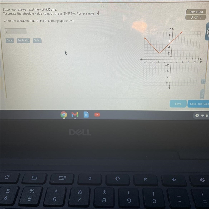 Plz help!! Write the equation that represents the graph shown.-example-1