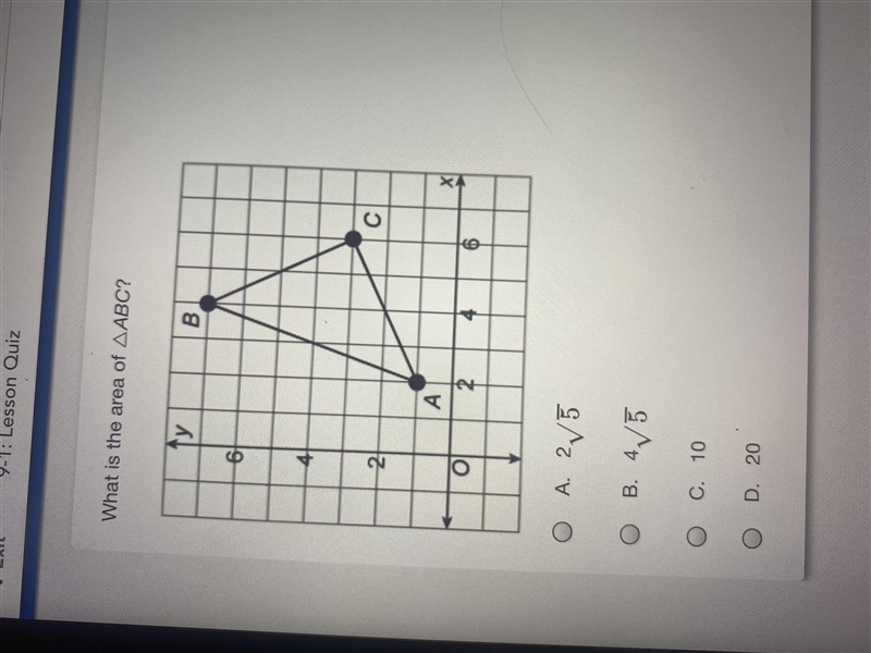 What is the area of ABC-example-1