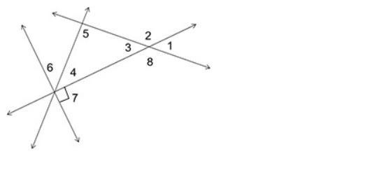 Identify complementary angles in the given figure.-example-1