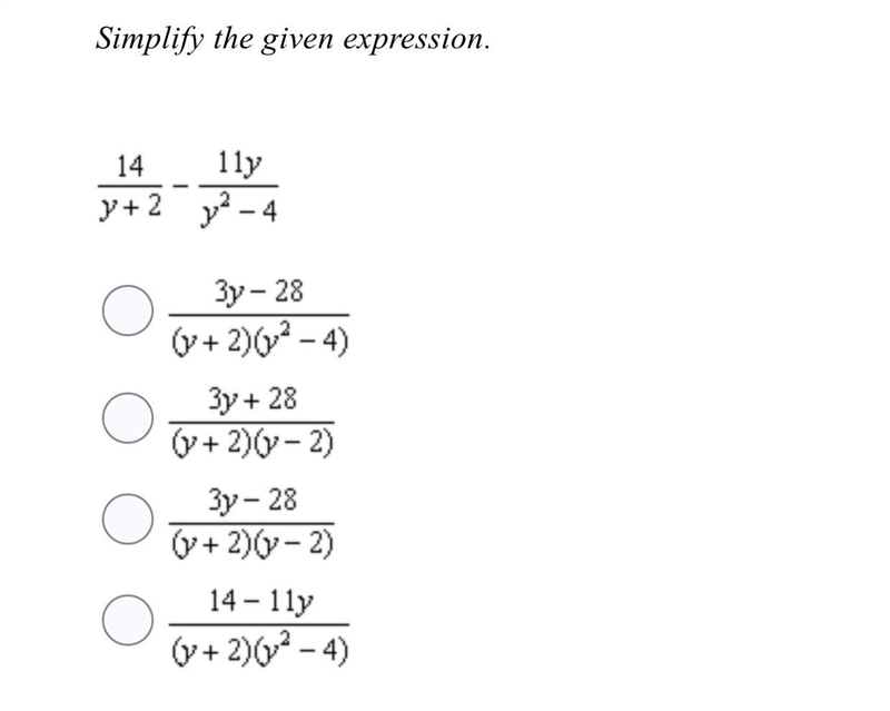 Simplify the given expression.-example-1