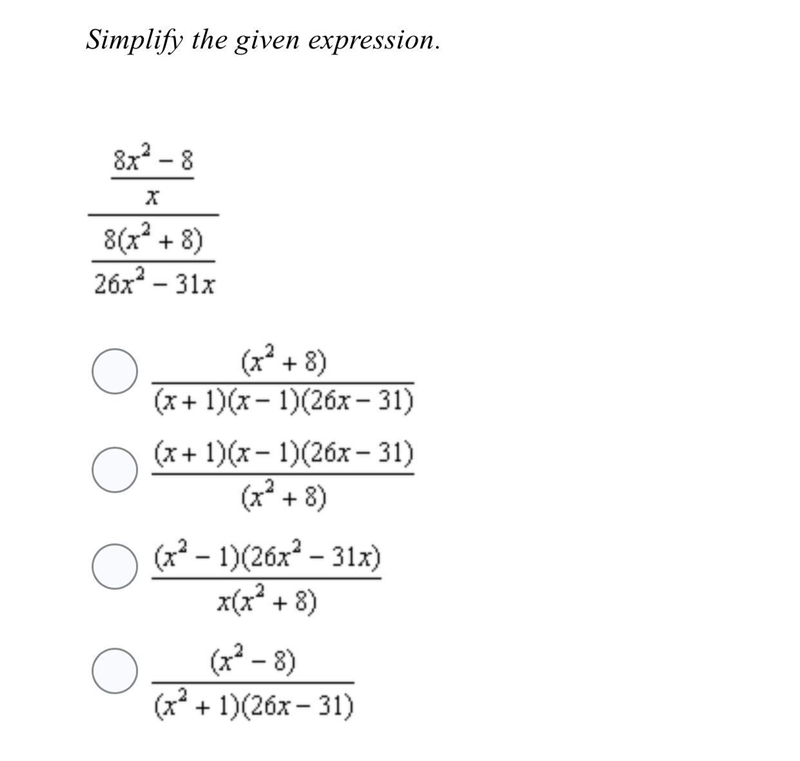 Simplify the given expression.-example-2