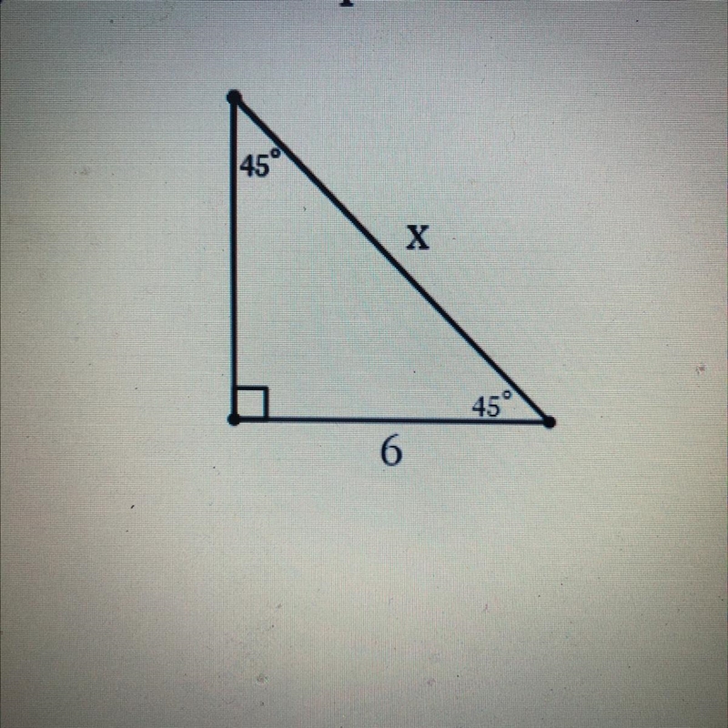 Find the length of side x in simplest radical form with a rational denominator.-example-1