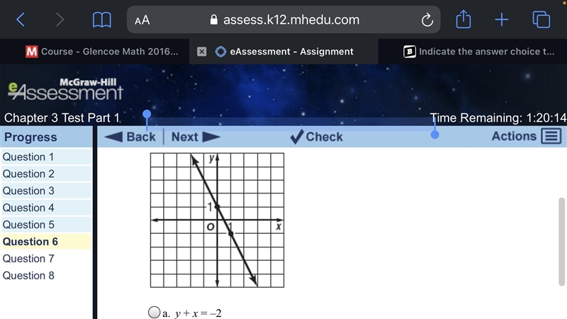 What is the equation in slope-intercept form for graph shown?-example-2