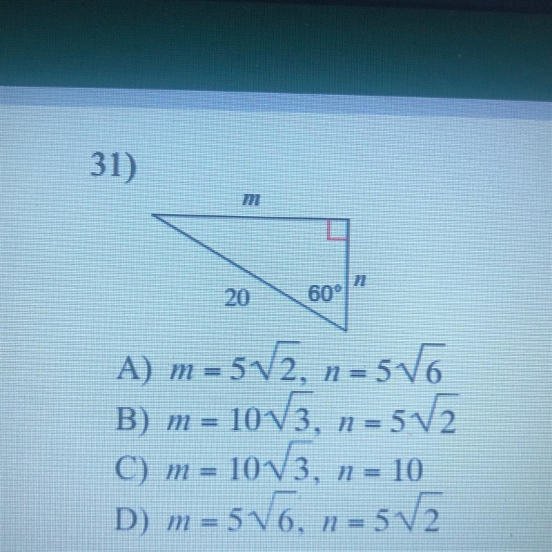 Find the missing side lengths. Leave your answers as radicals in simplest form. Please-example-1