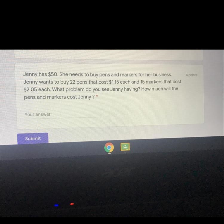 4 points Jenny has $50. She needs to buy pens and markers for her business. Jenny-example-1