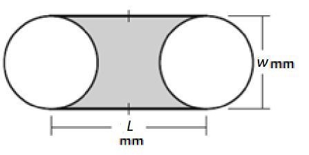 The length (L) of the figure is 11 mm and the width (w) is 9 mm. What is the perimeter-example-1