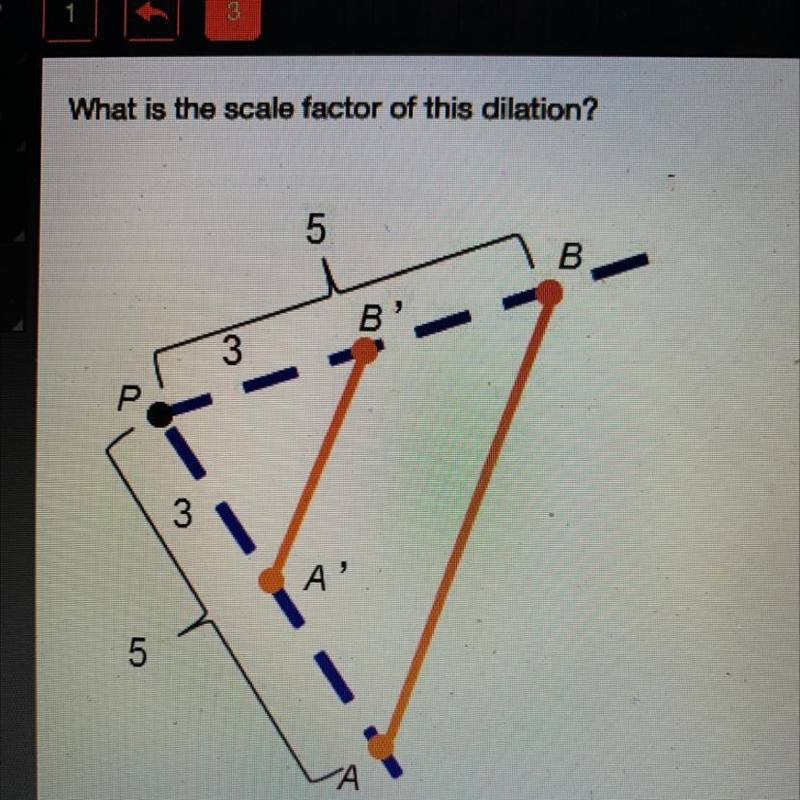 What is the scale factor of this dilation?-example-1