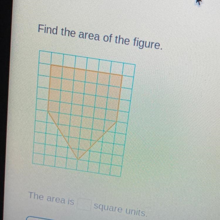 Find the area of the figure. The area is square units.-example-1