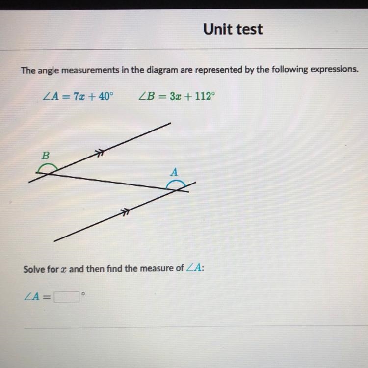 The angle measurements in the diagram are represented by the following expressions-example-1