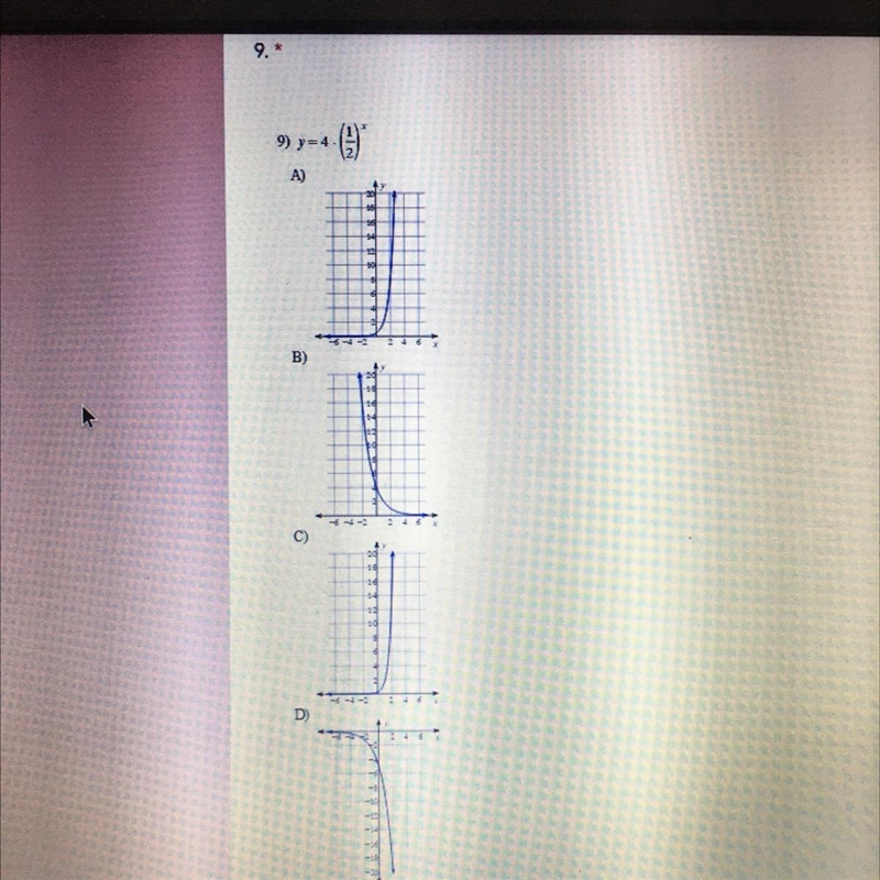 Plzzzzz help! I need answers quickly!!!! I’ll give best answer! 9) y = 4.-example-1