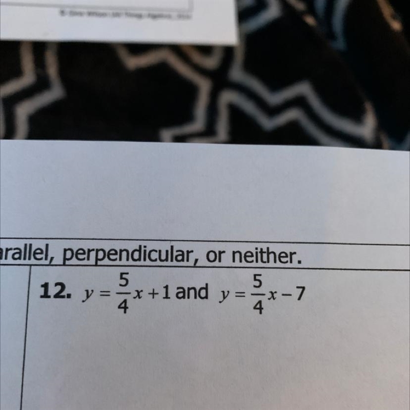 Y=5/4x+1 and y=5/4x-7-example-1