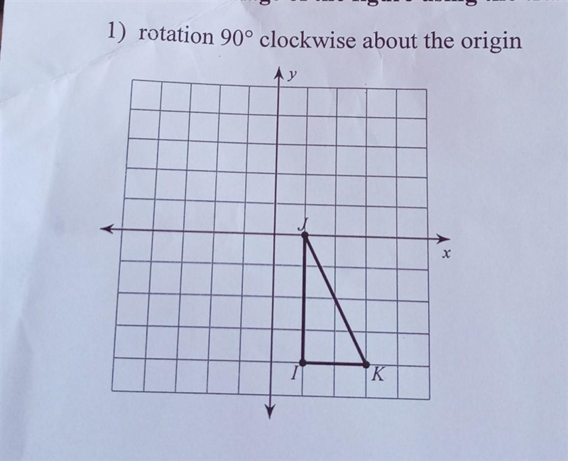 Rotation 90° clockwise about the origin​-example-1