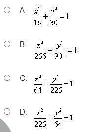 Write the equation for an ellipse with the center at the origin, a vertical major-example-1