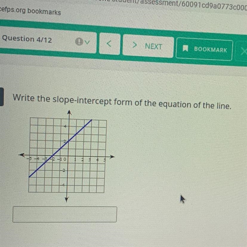 I need help does anyone know the slope intercept for this one?-example-1