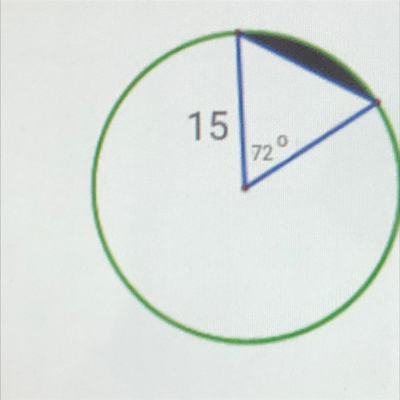 6. Find the area of the segment. (the shaded region)-example-1