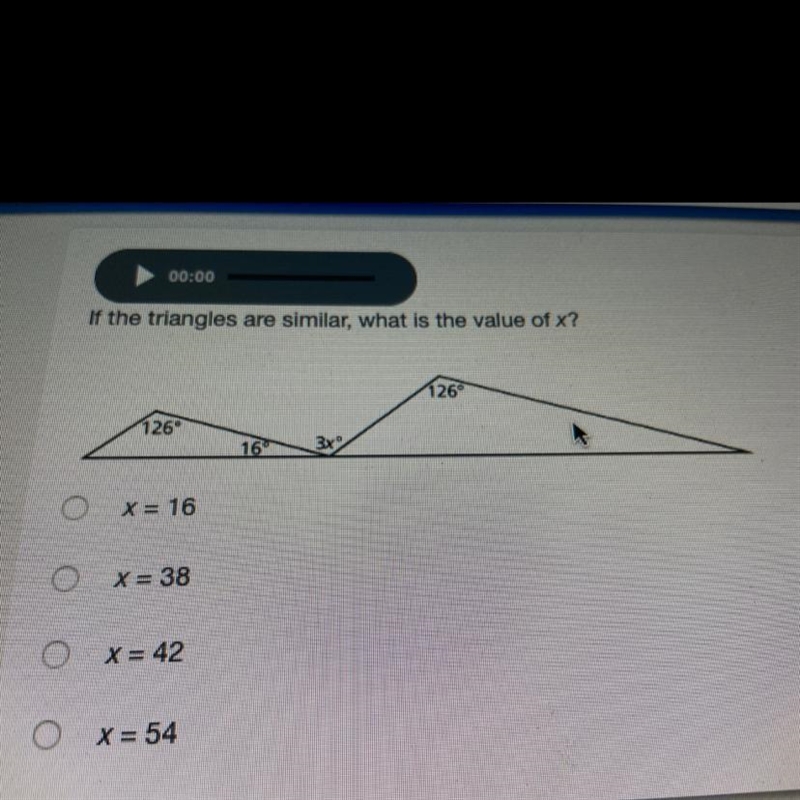 If the triangles are similar, what is the value of x?-example-1