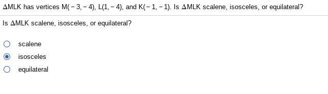 Is this triangle Scalene,Isosceles, or Equalateral?-example-1