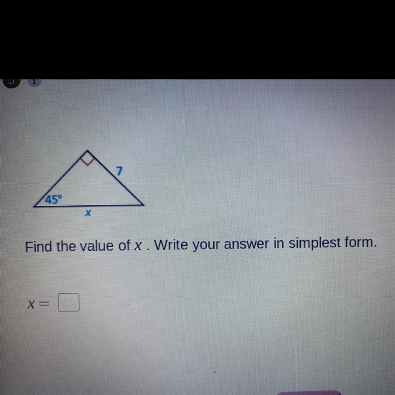 Find the exact value of x.-example-1