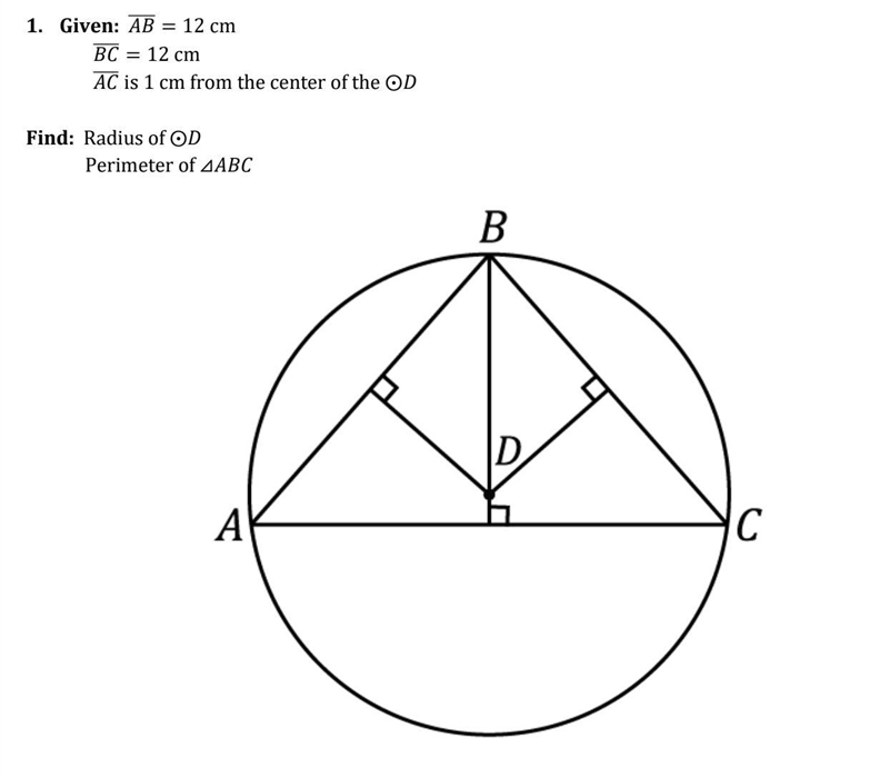 Geometry question finding radius and area Thank You!!-example-1