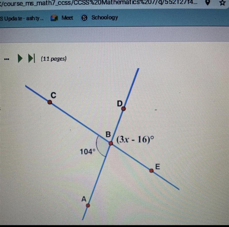 Based on the diagram, what is the value of x?-example-1