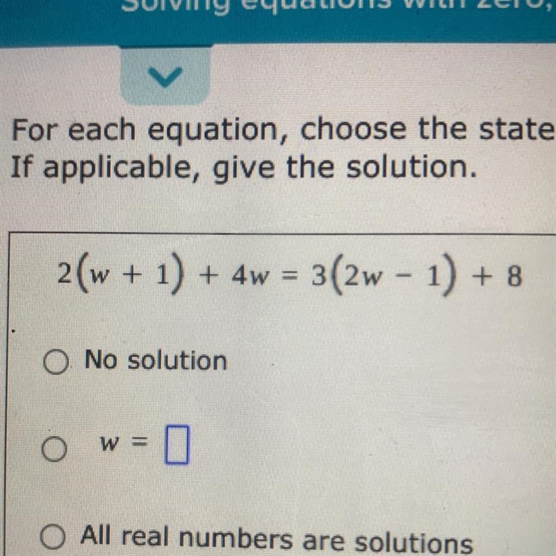 2(w + 1) + 4w = 3(2w - 1) + 8-example-1