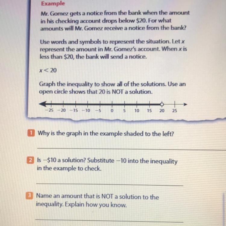 Name an amount that is NOT a solution to the inequality. Explain how you know.-example-1