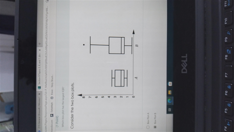 HELP PLS which box has the largest IQR-example-1