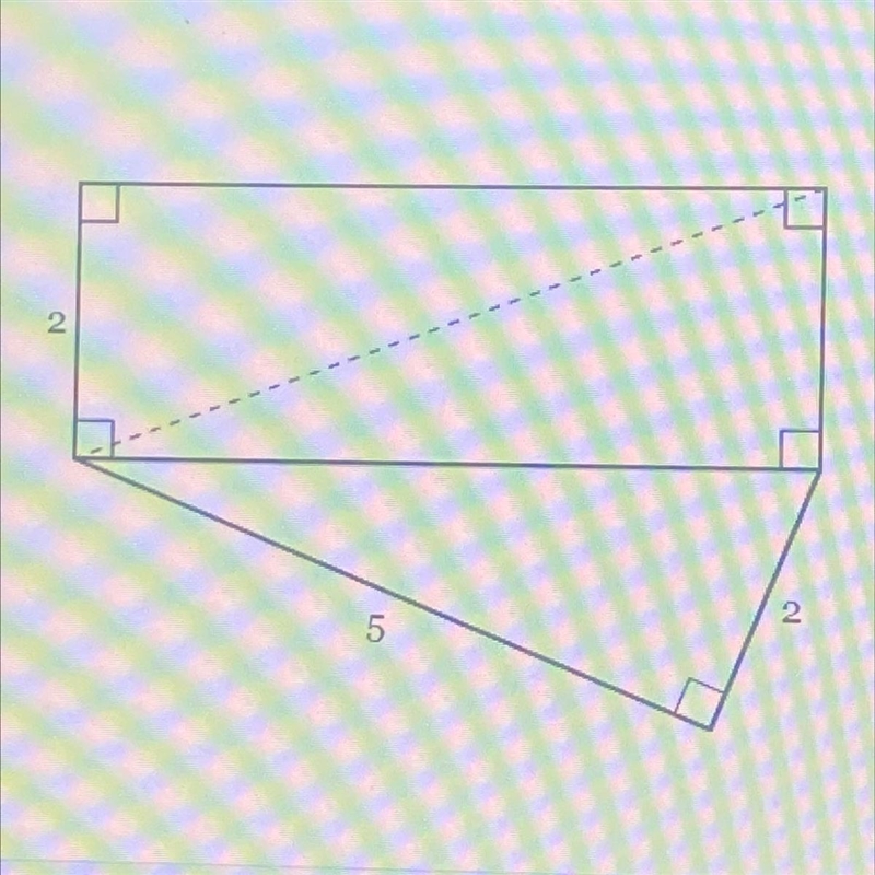 What is the length of the dotted line in the diagram below? Round to the nearest tenth-example-1